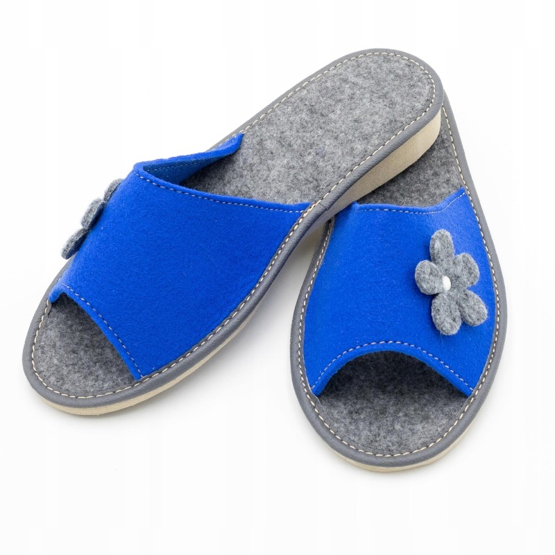 Wygodne Szare Pantofle Damskie roz.37