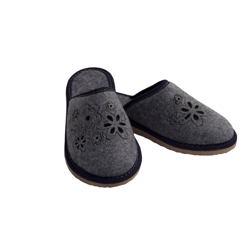 Wygodne Szare Pantofle Damskie roz.35