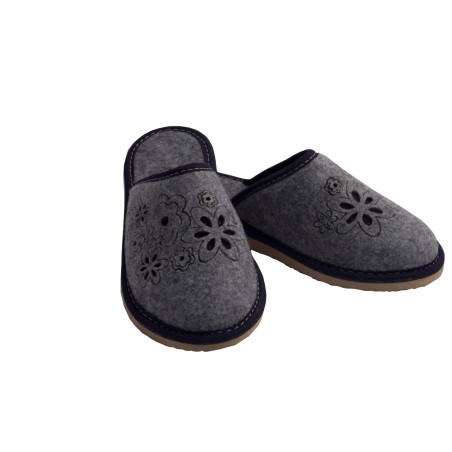 Wygodne Szare Pantofle Damskie roz.35