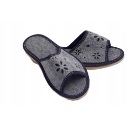 Wygodne Szare Pantofle Damskie roz.35