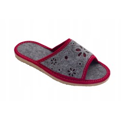 Wygodne Szare Pantofle Damskie roz.40