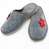 Wygodne Szare Pantofle Damskie roz.41