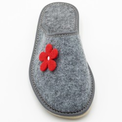 Wygodne Szare Pantofle Damskie roz.39