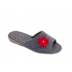 Wygodne Szare Pantofle Damskie roz.35