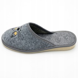Wygodne Szare Pantofle Damskie roz.35