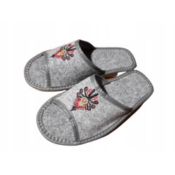 Wygodne Szare Pantofle Damskie roz.36