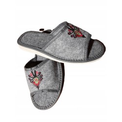 Wygodne Szare Pantofle Damskie roz.36