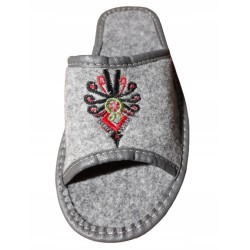 Wygodne Szare Pantofle Damskie roz.36