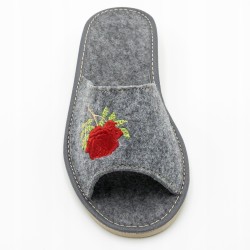 Wygodne Szare Pantofle Damskie roz.41