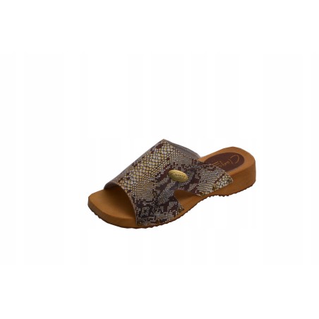 Chodaki drewniaki skórzane obuwie medyczne Clogers