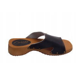 Chodaki drewniaki skórzane obuwie medyczne Clogers