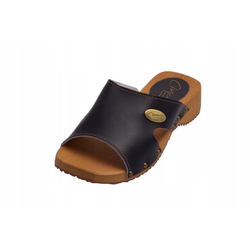 Chodaki drewniaki skórzane obuwie medyczne Clogers