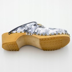 Chodaki drewniaki skórzane obuwie medyczne Clogers