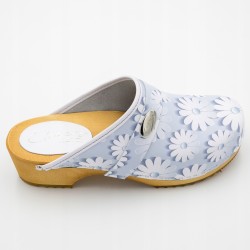 Chodaki drewniaki skórzane...