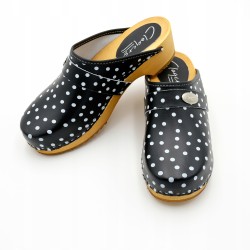 Chodaki drewniaki skórzane obuwie medyczne Clogers