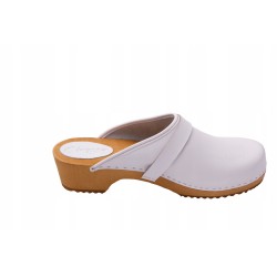 Chodaki drewniaki skórzane obuwie medyczne Clogers