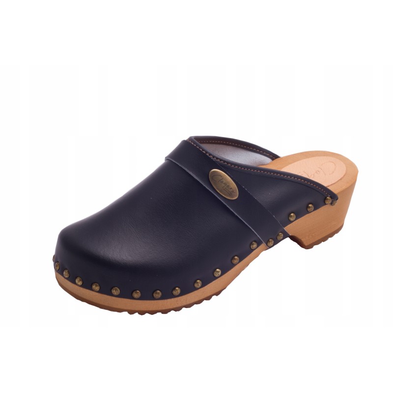 Chodaki drewniaki skórzane obuwie medyczne Clogers