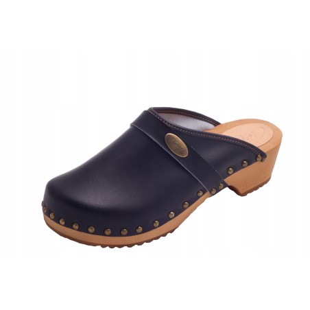 Chodaki drewniaki skórzane obuwie medyczne Clogers