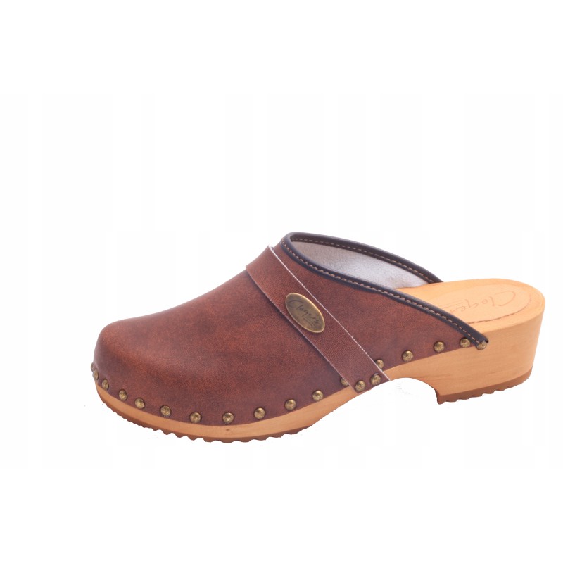 Chodaki drewniaki skórzane obuwie medyczne Clogers