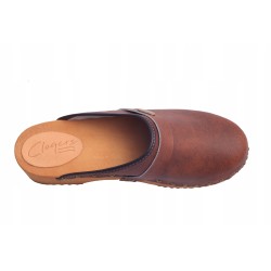 Chodaki drewniaki skórzane obuwie medyczne Clogers
