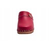Chodaki drewniaki czerwone obuwie medyczne Clogers