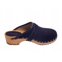 Chodaki drewniaki welur obuwie medyczne Clogers