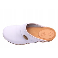 Chodaki Białe drewniaki obuwie medyczne Clogers