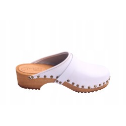 Chodaki Białe drewniaki obuwie medyczne Clogers