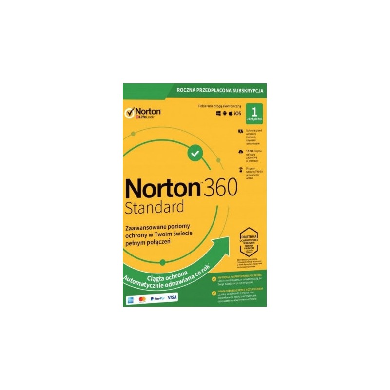 Norton 360 Standard 1 PC / 1 rok /nie wymaga karty/