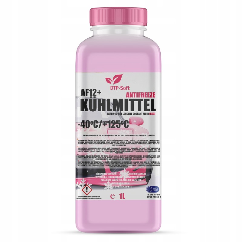 1L PŁYN CHŁODNIC CHŁODNICZY -35 C CZERWONY do AUDI BMW VW PREMIUM 1 liter