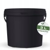 10 x 3L Wiaderko Plastikowe wiadro z pokrywą ATEST spożywcze 3 Litry CZARNE