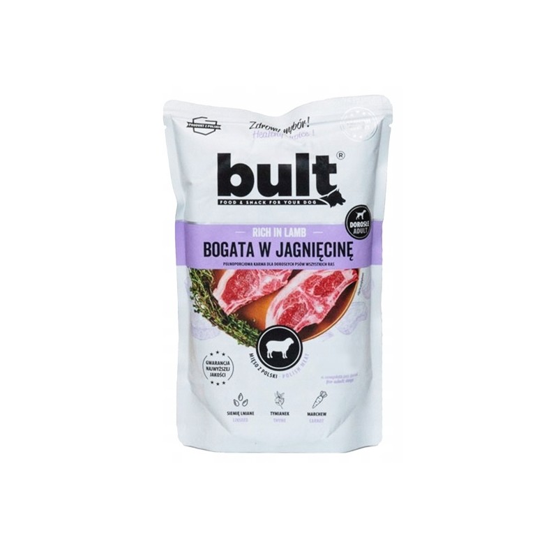 BULT Karma mokra dla psa JAGNIĘCINA PEŁNOPORCJOWA saszetka 100g DUŻO MIĘSA
