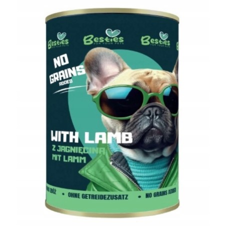 BESTIES mokra karma dla psa 800g - jagnięcina premium