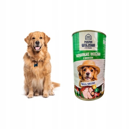 Puszka Wiejska Mokra karma dla psa drób puszka 1250g