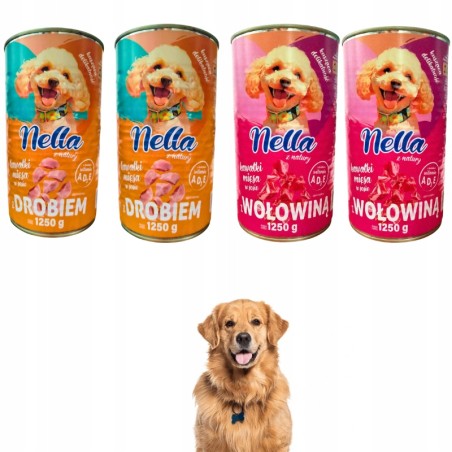 Nella Mokra karma dla psa mix smaków puszka 20x1250g