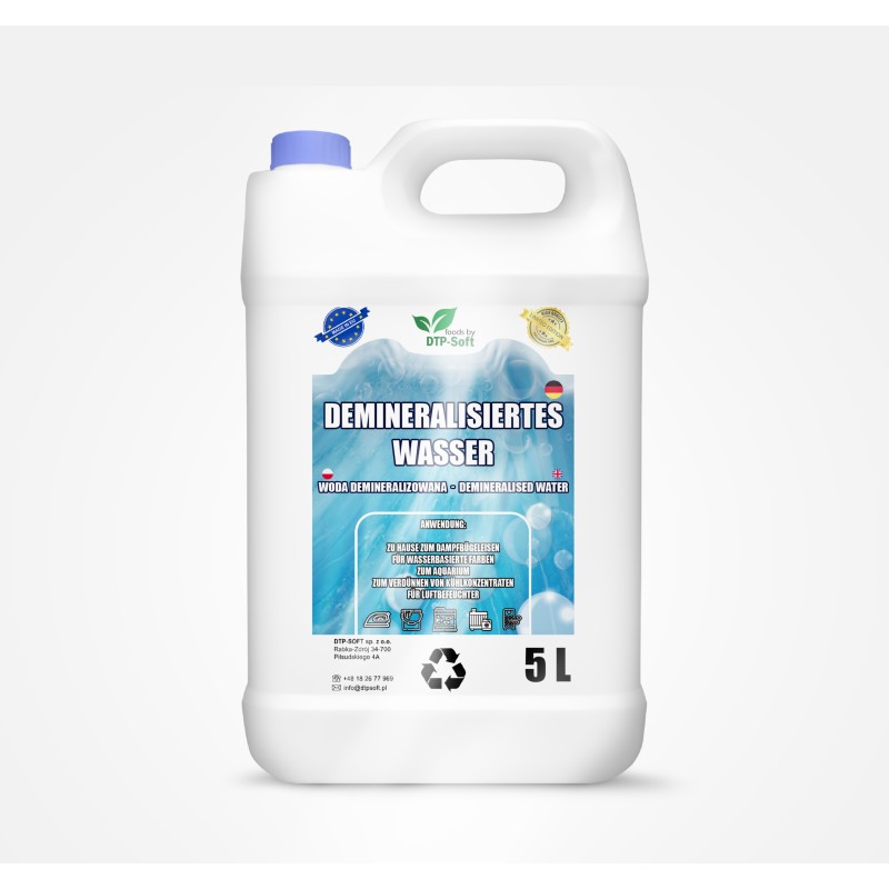 10L Woda Demineralizowana Destylowana CZYSTA wysoka jakość 2 x 5L Premium