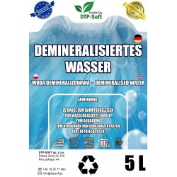 20L Woda Demineralizowana Destylowana CZYSTA wysoka jakość 4 x 5L Premium