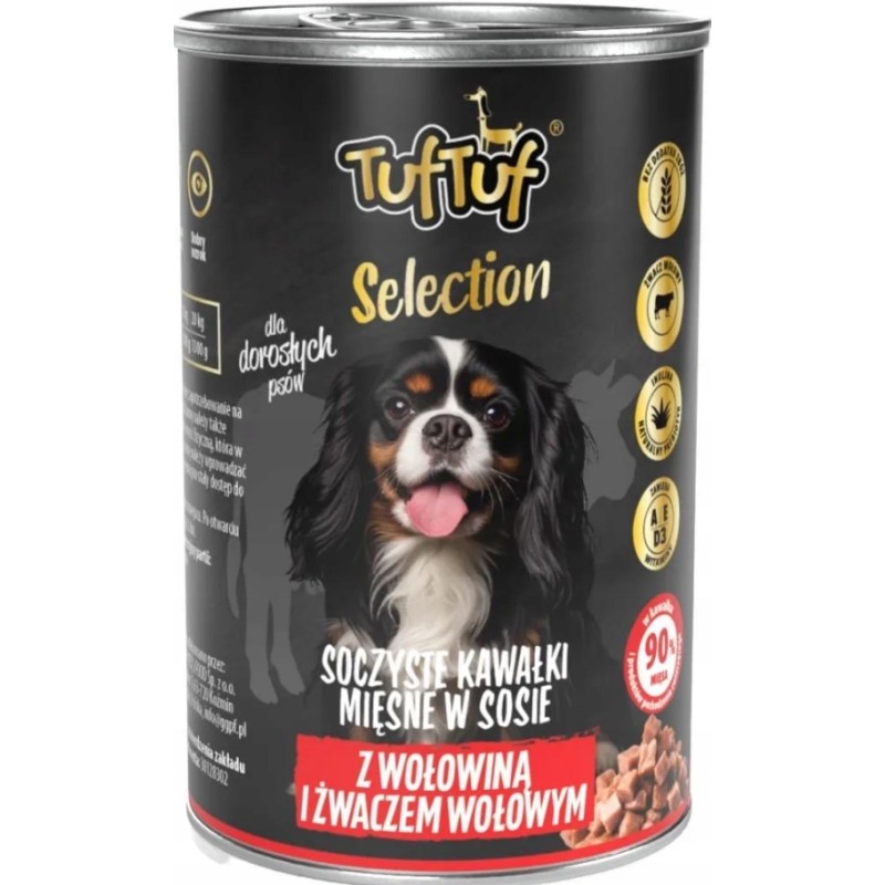 Tuf Tuf Selection 400g mokra karma dla psa bogata w wołowinę 415g