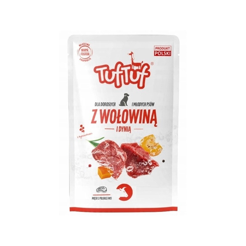 TUF TUF Saszetka dla psa Wołowina z Dynią 100g