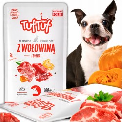 TUF TUF Saszetka dla psa Wołowina z Dynią 100g