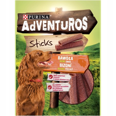 Purina ADVENTUROS Sticks przysmak dla psa 120g Bawół