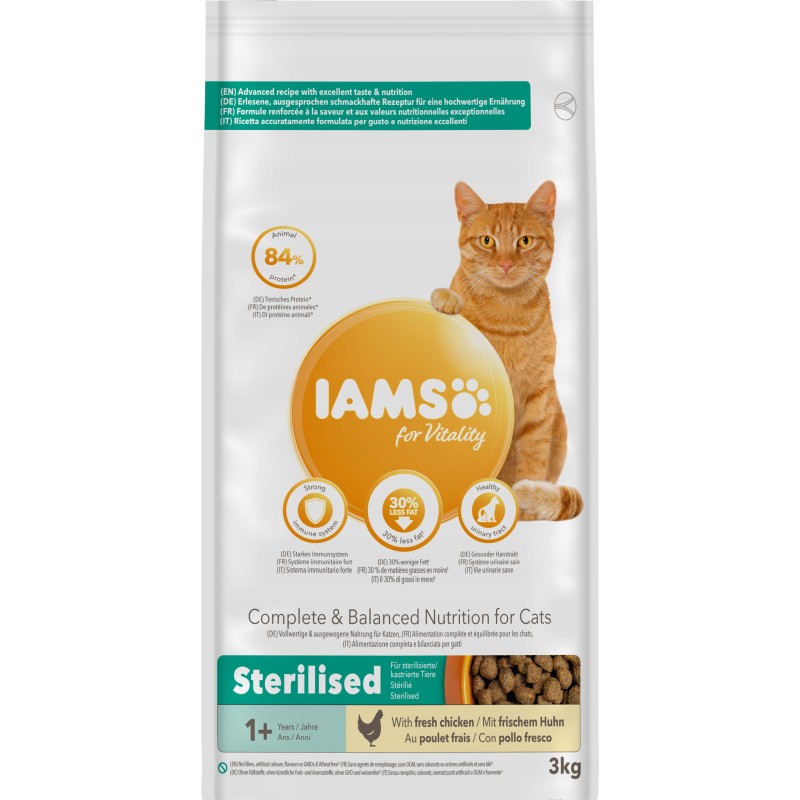 IAMS CAT sucha karma dla kotów sterylizowanych 3 kg