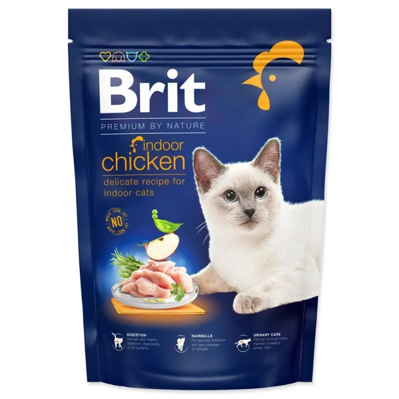 BRIT Premium by Nature Indoor karma dla kotów niewychodzących kurczak 800g