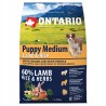 Ontario Puppy Medium Lamb & Rice karma sucha dla szczeniąt rasy 2,25kg