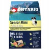 Ontario Mini Senior 7 Fish & Rice sucha karma dla psów małe rasy 2,25kg