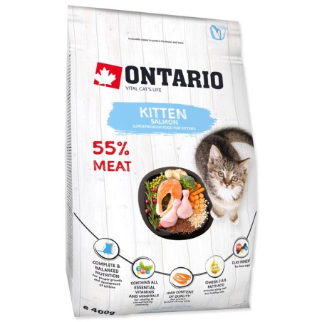 ONTARIO CAT KITTEN sucha karma dla kociąt łosoś 400g