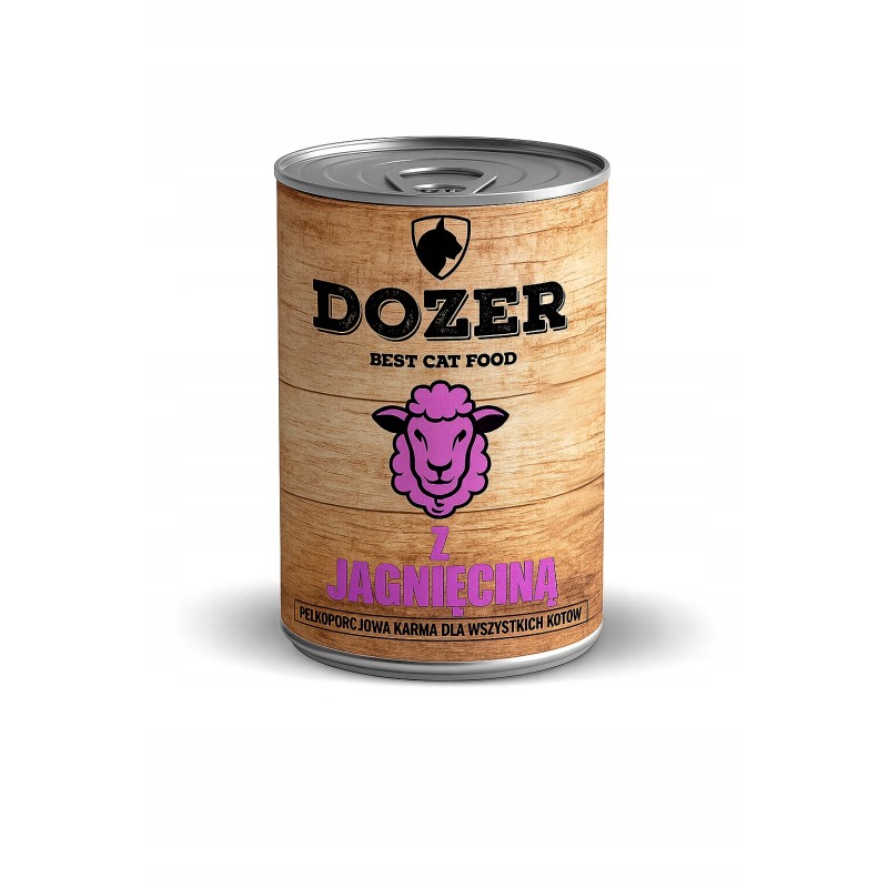 DOZER Premium dla kota z jagnięciną 400g puszka