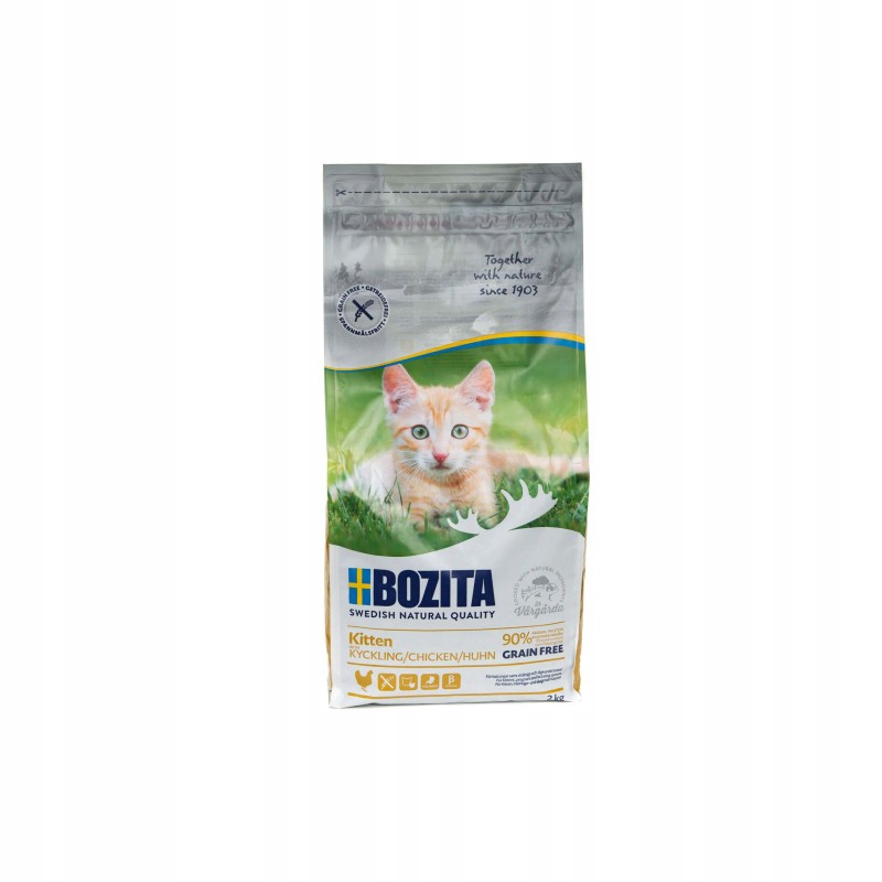 BOZITA Kitten Chicken sucha karma dla kota kociąt bezzbożowa kurczak 2kg