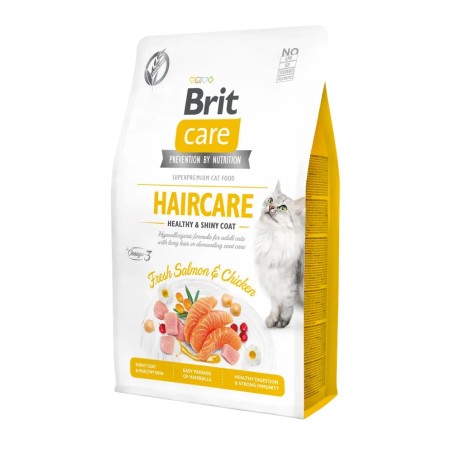 Brit Care Cat Haircare Łosoś i Kurczak bezzbożowa sucha karma dla kotów 2kg
