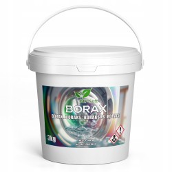 3kg BORAKS CZYSTY BORAX CZYSTOŚĆ 99,99% CZTEROBORAN SODU Wiaderko do prania